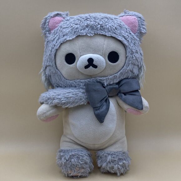 San-X Rilakkuma Korilakkuma Plush Stuffed Animal Doll Cat Costume Anime - Picture 1 of 8